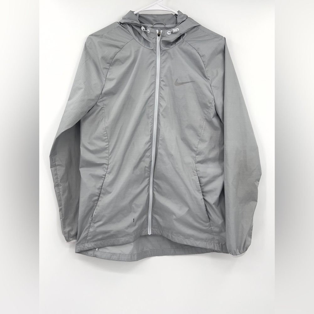 Nike Gray Windbreaker Lightweight Performance Jacket